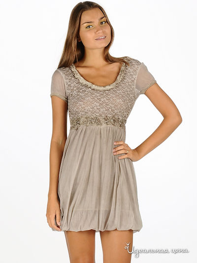 Платье Alpha Moda, цвет цвет бежевый