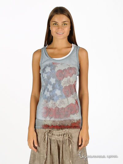 Топ Alpha Moda, цвет цвет голубой