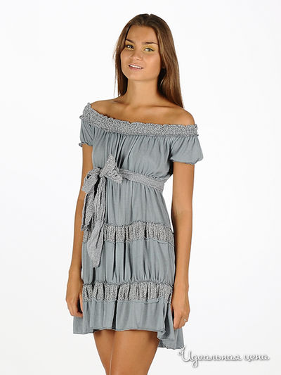 Платье Alpha Moda, цвет цвет серый