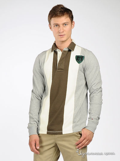 поло Tommy Hilfiger, цвет цвет серый / зеленый
