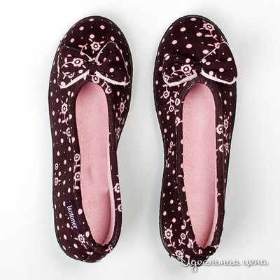 Балеринки Isotoner, цвет цвет темно-бордовый / розовый