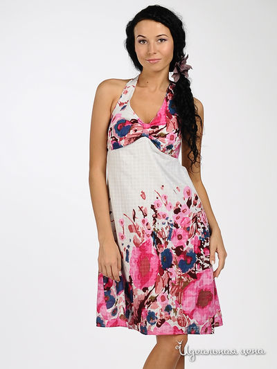 Платье Vila clothes, цвет цвет белый / розовый