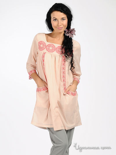 Туника Vila clothes, цвет цвет тускло-розовый