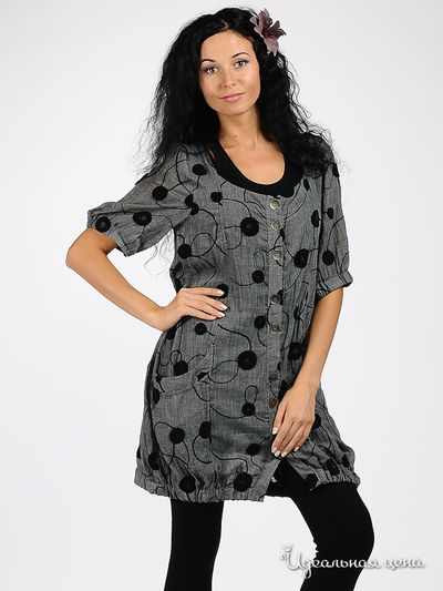 Туника Vila clothes, цвет цвет серый / черный