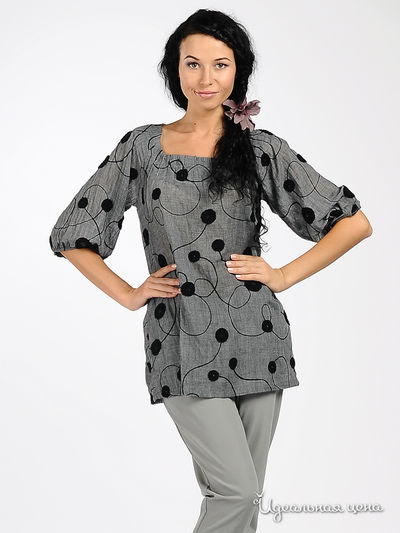 Туника Vila clothes, цвет цвет серый / черный