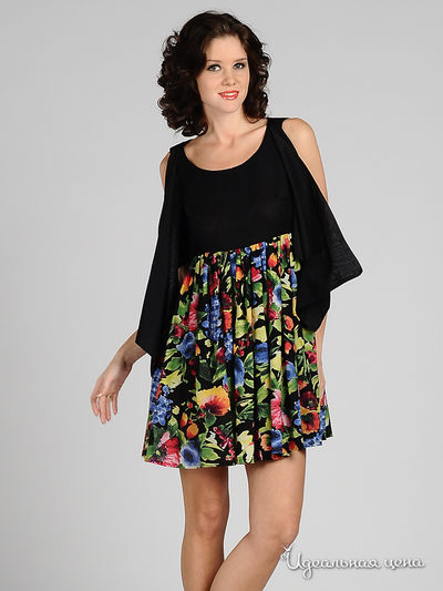 Платье Sysoev, цвет цвет черный / мультиколор