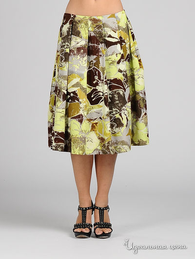 Юбка Sysoev, цвет цвет зеленый / коричневый