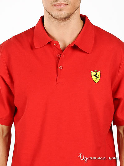 Поло Ferrari мужское, цвет красный
