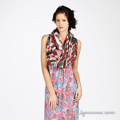 Палантин Renato Balestra, цвет цвет бордовый / белый