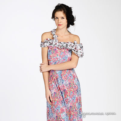 Палантин Renato Balestra, цвет принт цветочный белый