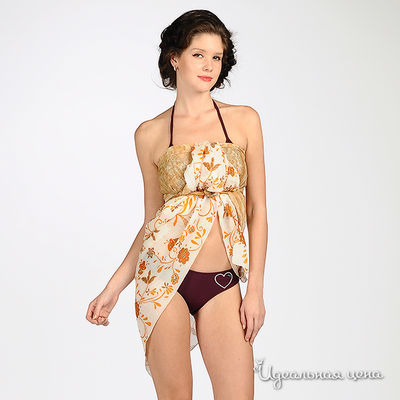 Парео Renato Balestra, цвет принт цветочный / белый / оранжевый