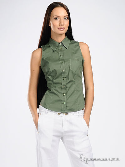 Рубашка GAS женская, цвет зеленый