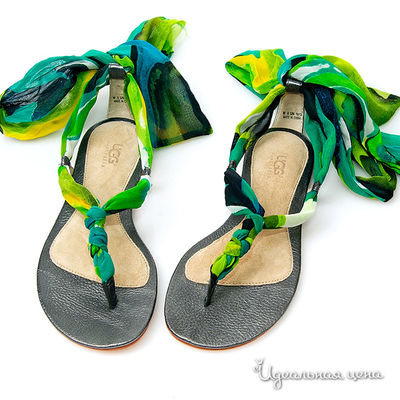 Сандалии UGG, цвет цвет бирюзовый