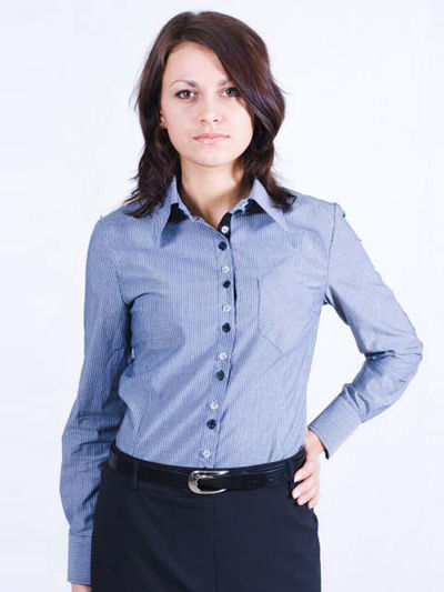 Блузка Bizzaro, цвет принт черно-белая полоска