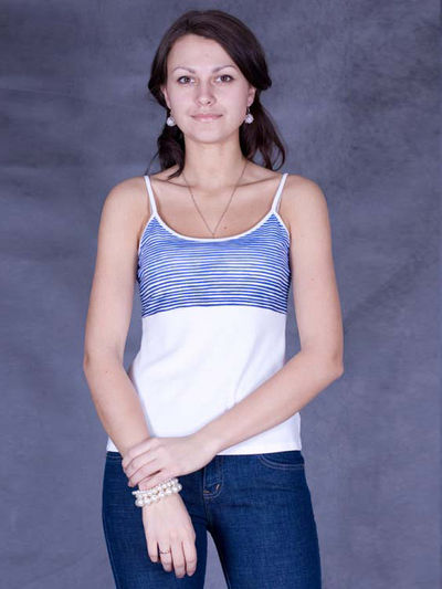 Блузка Bizzaro, цвет принт синяя полоска