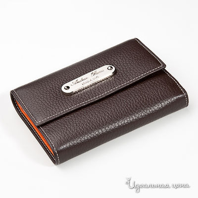 Кошелек Andrea Rossi, цвет цвет коричневый / оранжевый