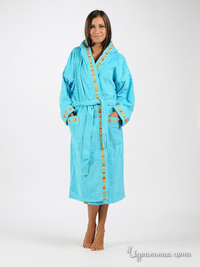 Халат CALEFFI, цвет цвет бирюза