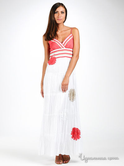 Сарафан Fervente, цвет цвет белый / коралловый