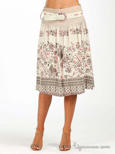 Юбка Fervente, цвет цвет бежевый / розовый