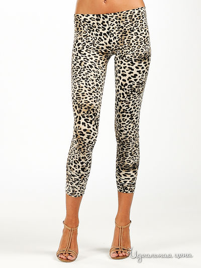 Лосины Fervente, цвет принт коричневый леопард