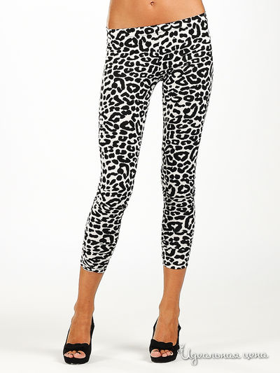 Лосины Fervente, цвет принт черный леопард