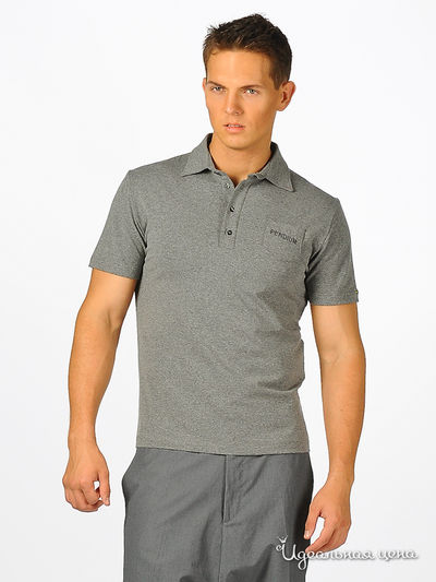 рубашка-поло Takeshy Kurosawa, цвет цвет серый меланж