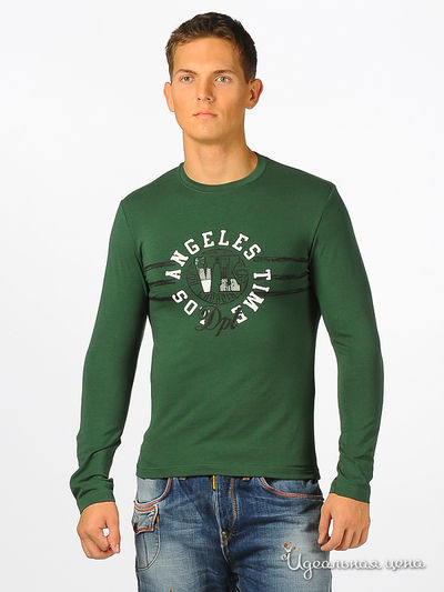 Лонгслив Takeshy Kurosawa, цвет цвет темно-зеленый