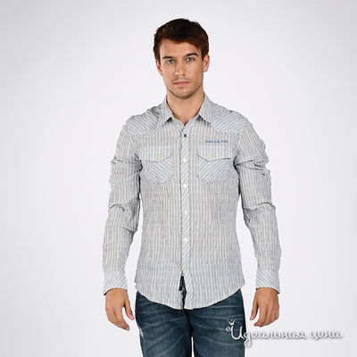 рубашка Calvin Klein Jeans, цвет цвет серо-голубой