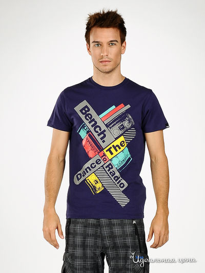 Футболка Bench, цвет цвет голубой