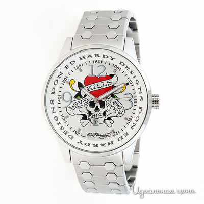 Часы Ed Hardy, цвет цвет сталь