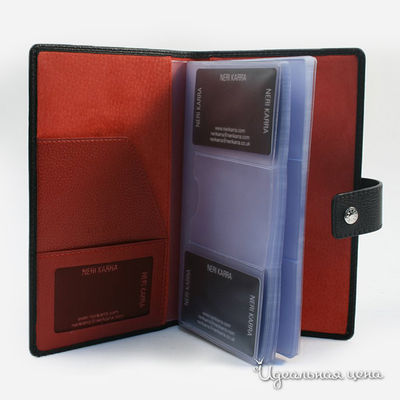 Визитница Neri Karra, цвет цвет черно-красный