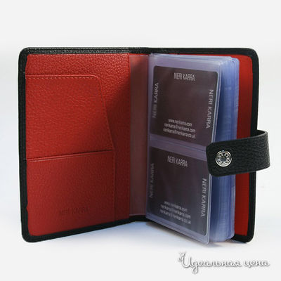 Визитница Neri Karra, цвет цвет черно-красный