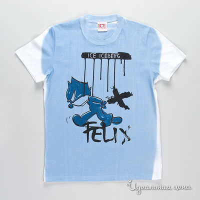 Футболка Iceberg, цвет цвет голубой