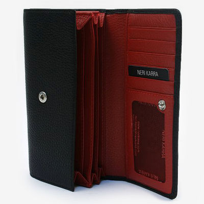 Портмоне Neri Karra, цвет цвет черно-красный