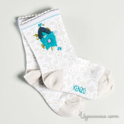 Носки Kenzo Kids, цвет цвет белый / бежевый