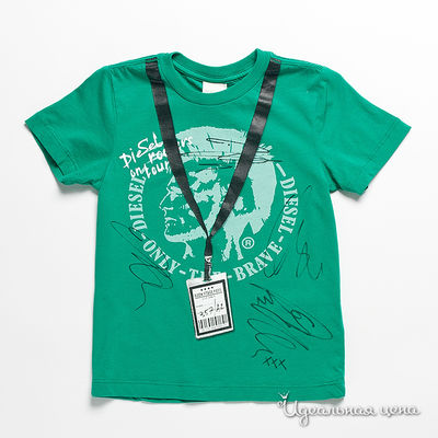 Футболка Diesel kids, цвет цвет зеленый