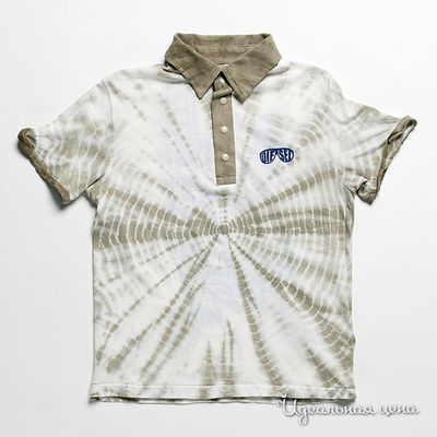 Поло Diesel kids, цвет цвет хаки / белый