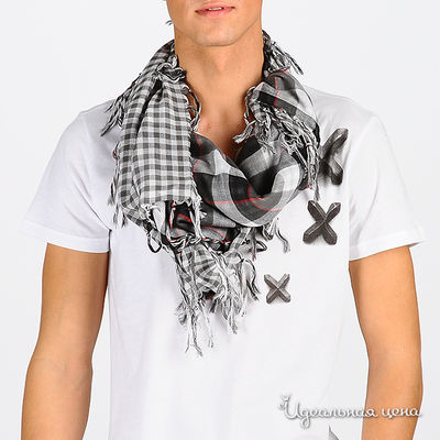 Шарф Killah, цвет цвет серый / принт клетка