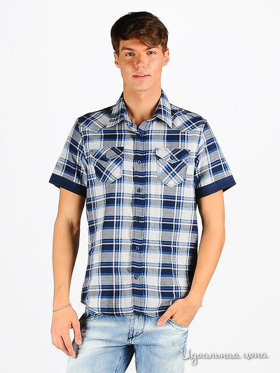 рубашка Killah, цвет принт клетка / цвет синий / серый