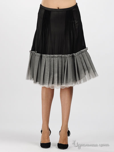 Юбка Luisa Cerano, цвет цвет черный / белый