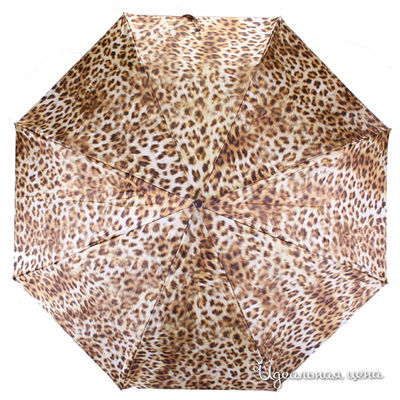 Зонт Pasotti, цвет принт леопард светло-коричневый
