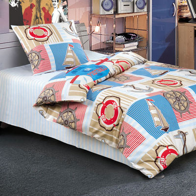 Комплект постельного белья Nordtex, цвет цвет голубой / бежевый