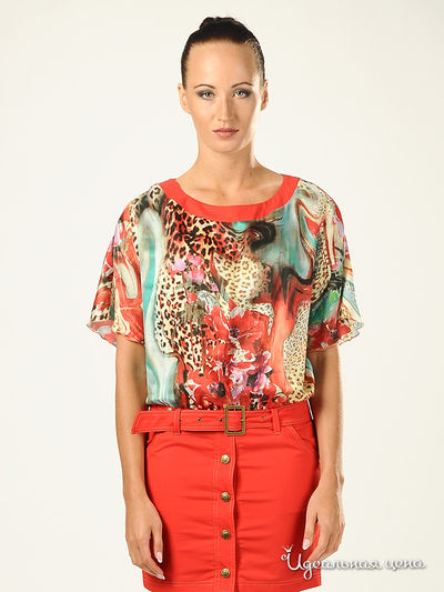 Платье Adzhedo, цвет цвет красный / мультиколор