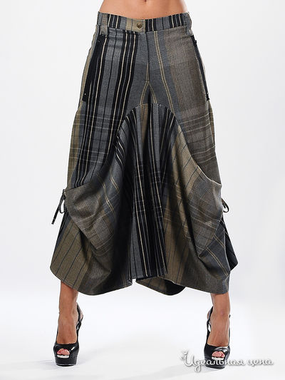 Брюки Adzhedo, цвет цвет серый / бежевый