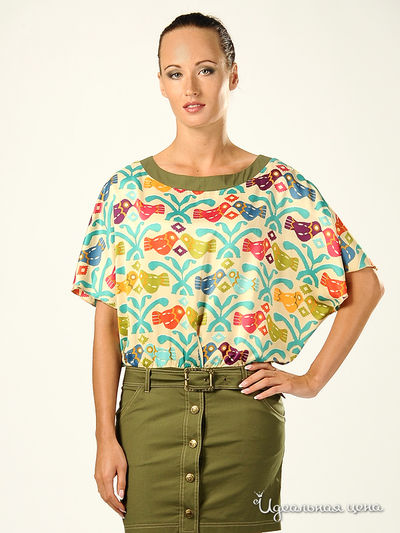 Платье Adzhedo, цвет цвет хаки / мультиколор