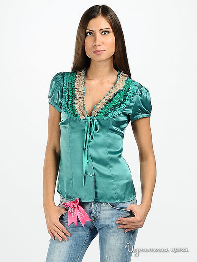 Блуза Fornarina, цвет цвет зеленый