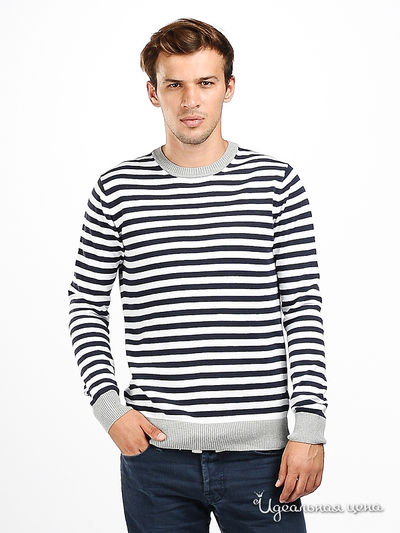 Джемпер F5jeans, цвет цвет синий / белый