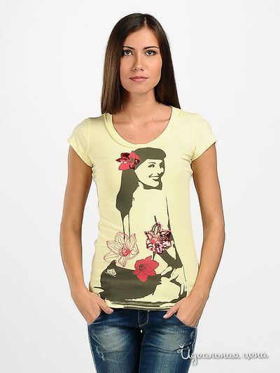 Футболка Fornarina, цвет цвет желтый