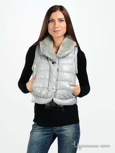 Жилет Fornarina, цвет цвет серый