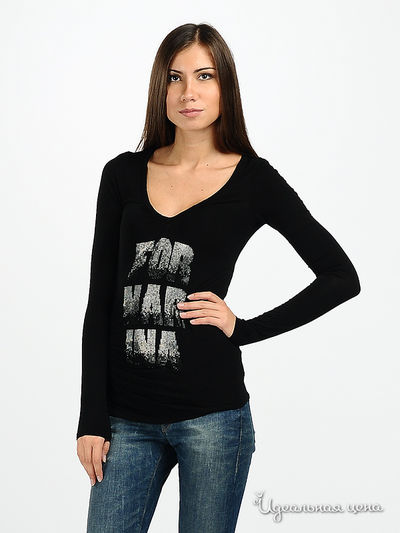 Футболка Fornarina, цвет цвет черный